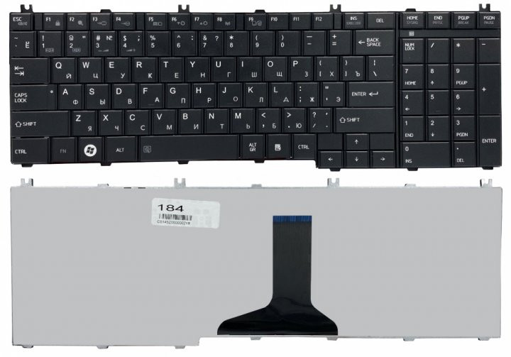 Клавиатура для ноутбука (новая) TOSHIBA C650, C655, L650, L655, C660